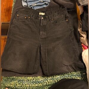 Madewell Women's Black Low Slung Straight Jeans